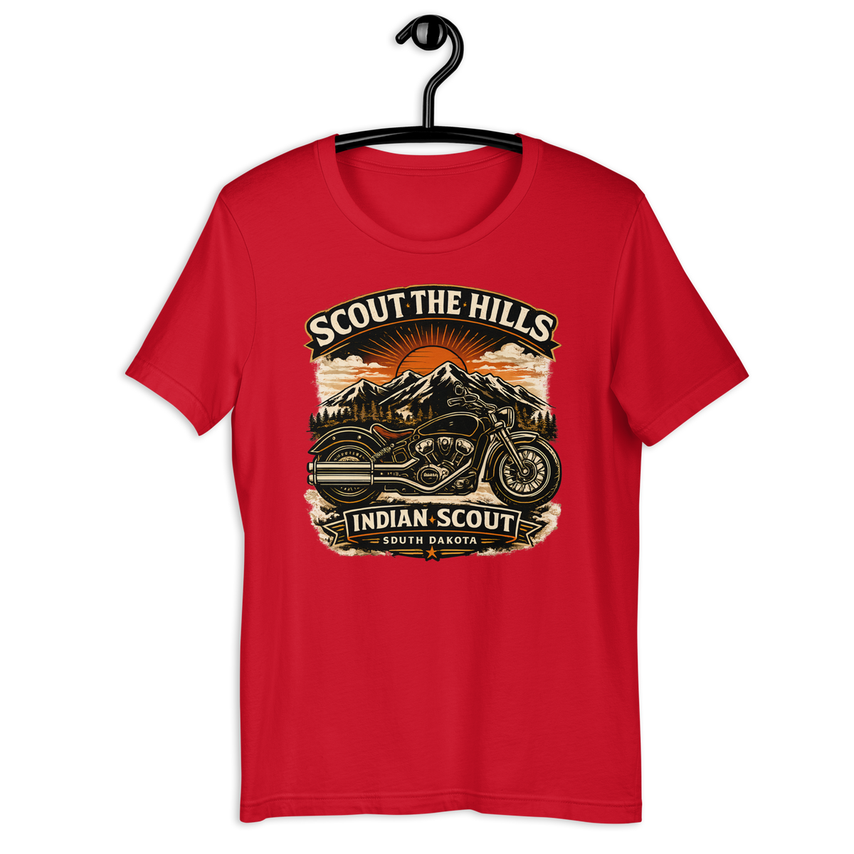 Unisex Indian Scout The Hills Motorcycle Graphic Tee product image