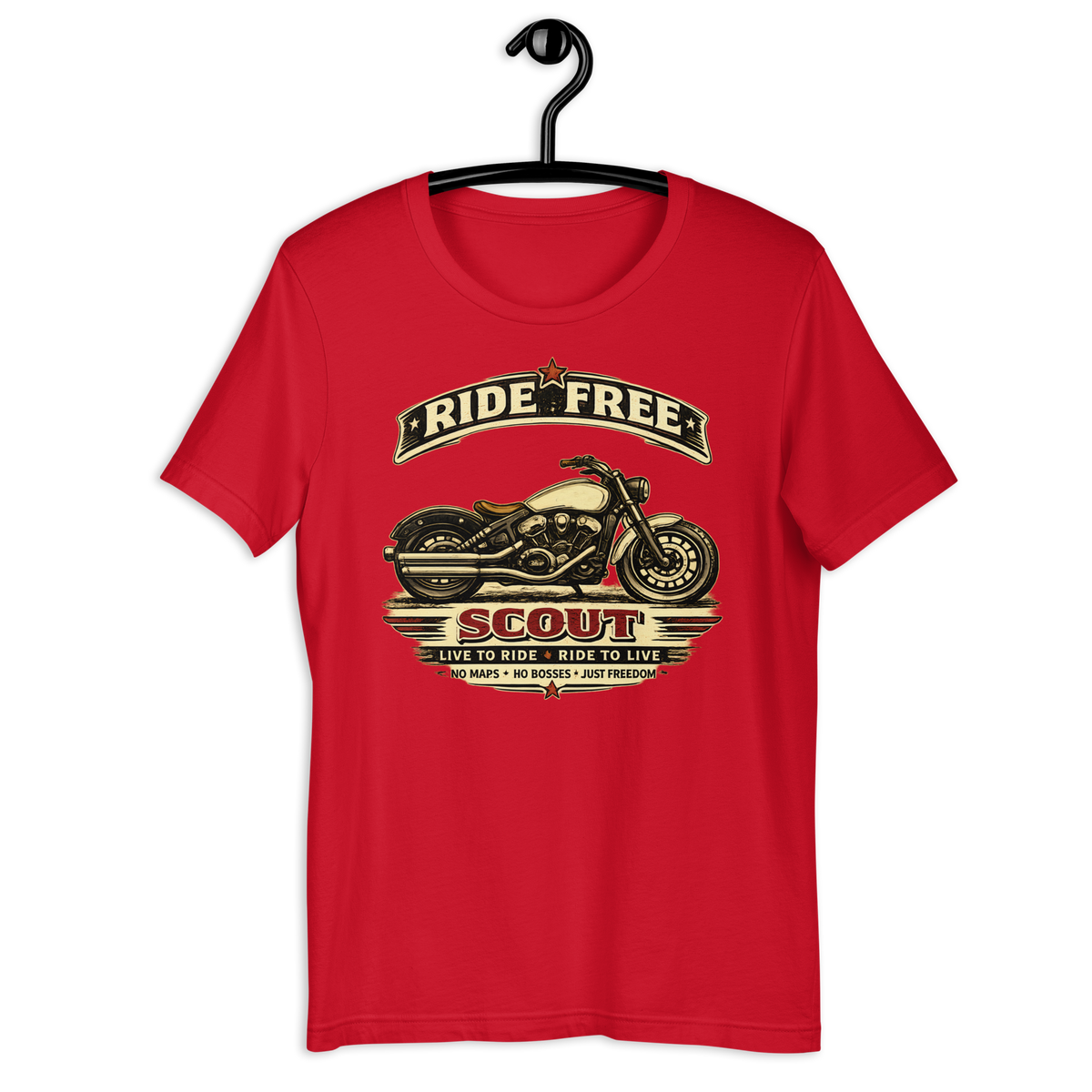 Unisex Indian Scout Ride Free Motorcycle Graphic Tee product image