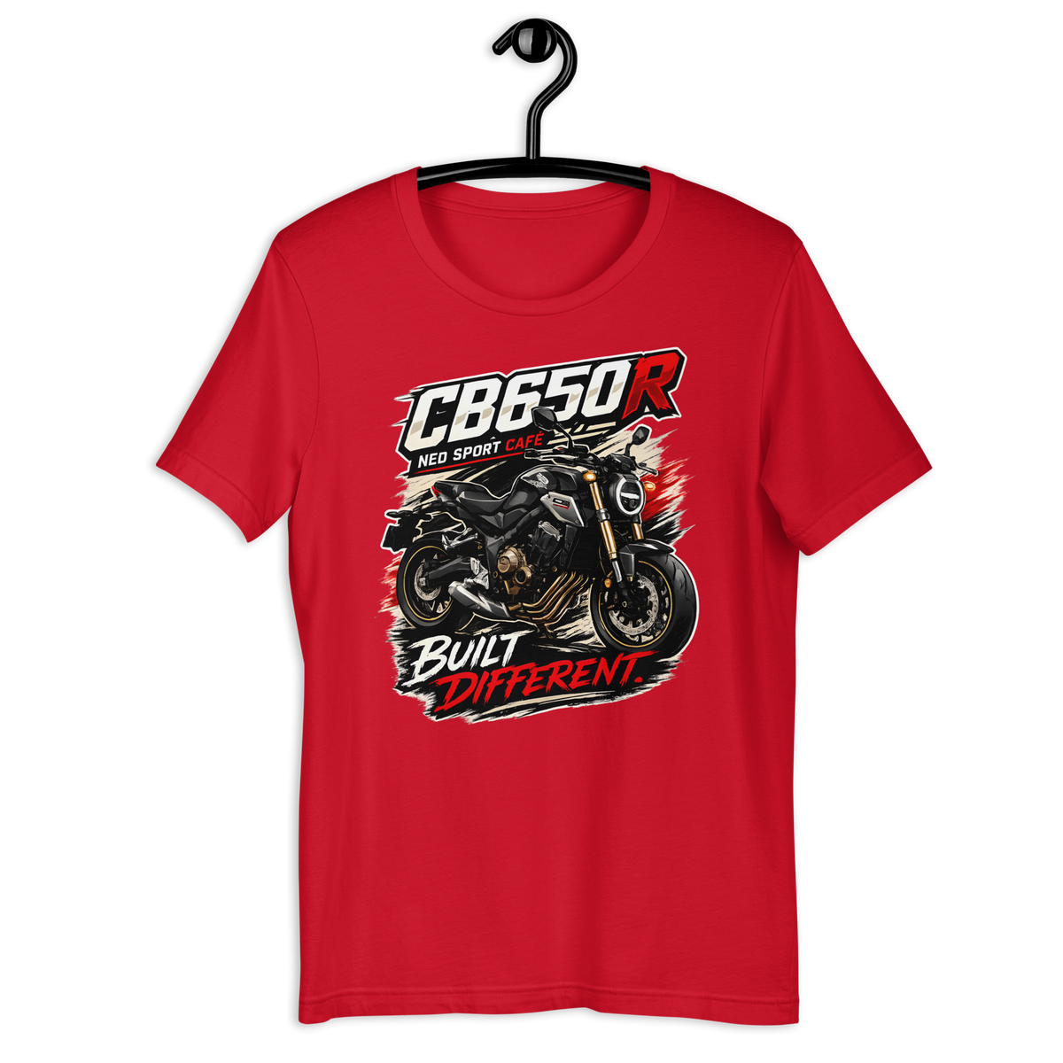 Unisex CB650R Built Different Honda Motorcycle Graphic Tee product image