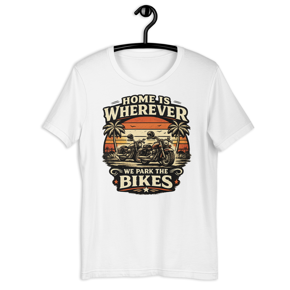 Biker motorcycle graphic t-shirt product image