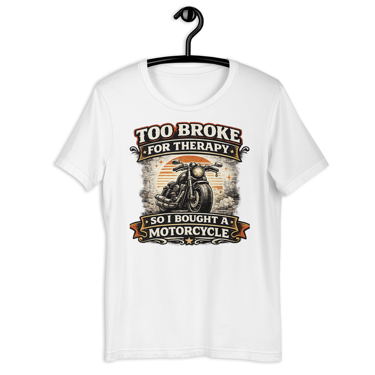 Biker motorcycle graphic t-shirt product image
