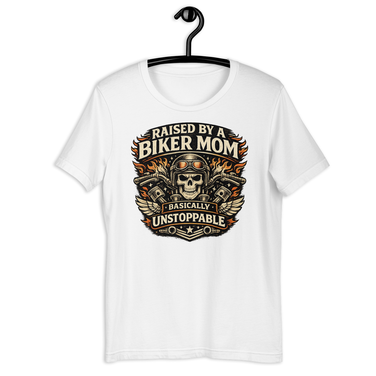 Biker motorcycle graphic t-shirt product image