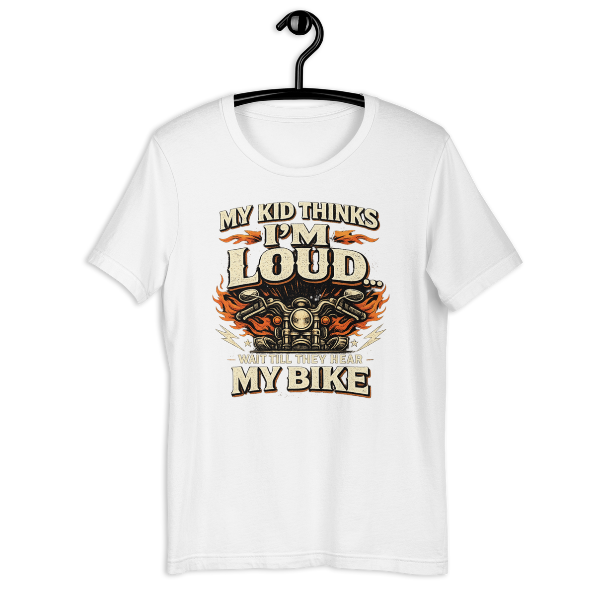 Biker motorcycle graphic t-shirt product image