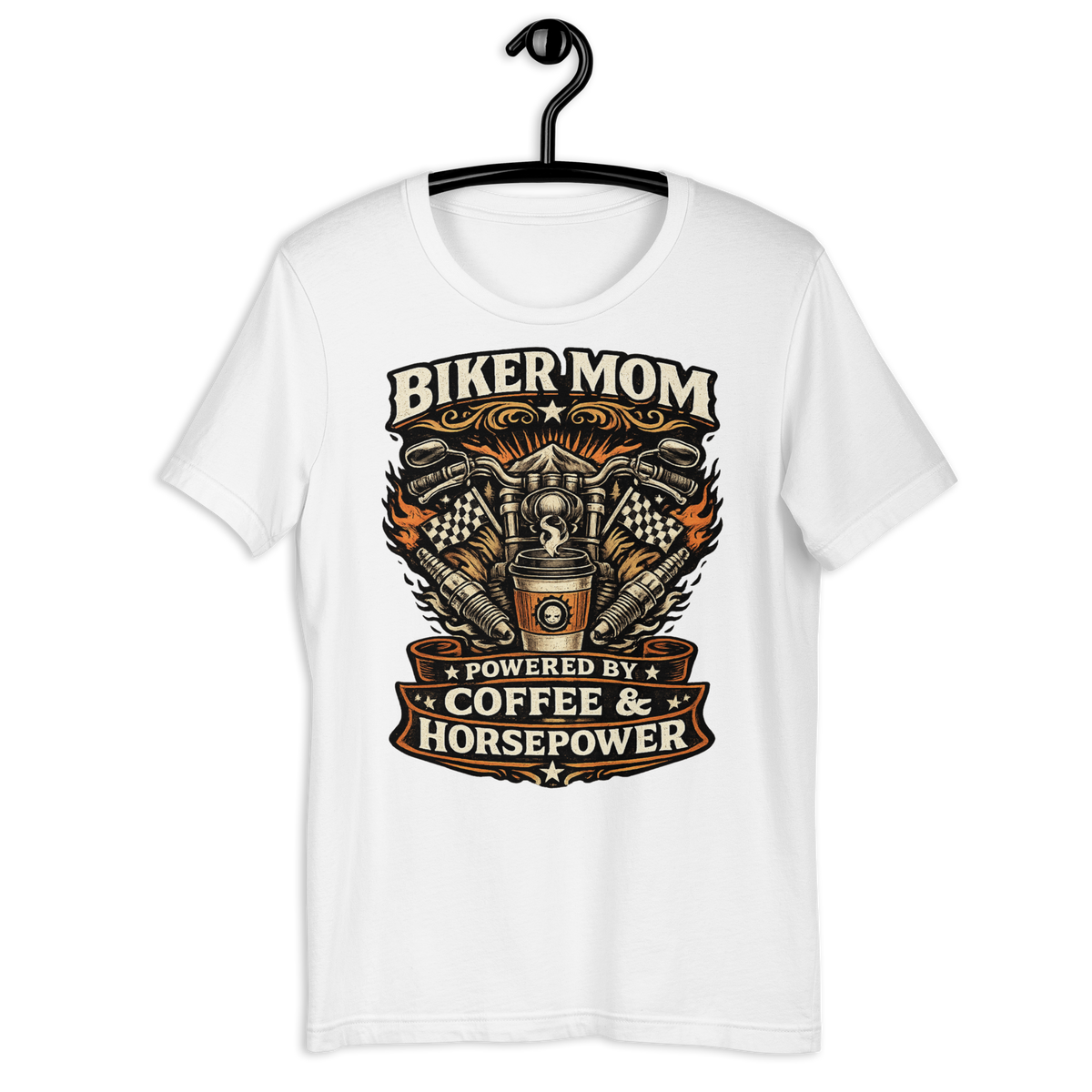 Biker motorcycle graphic t-shirt product image