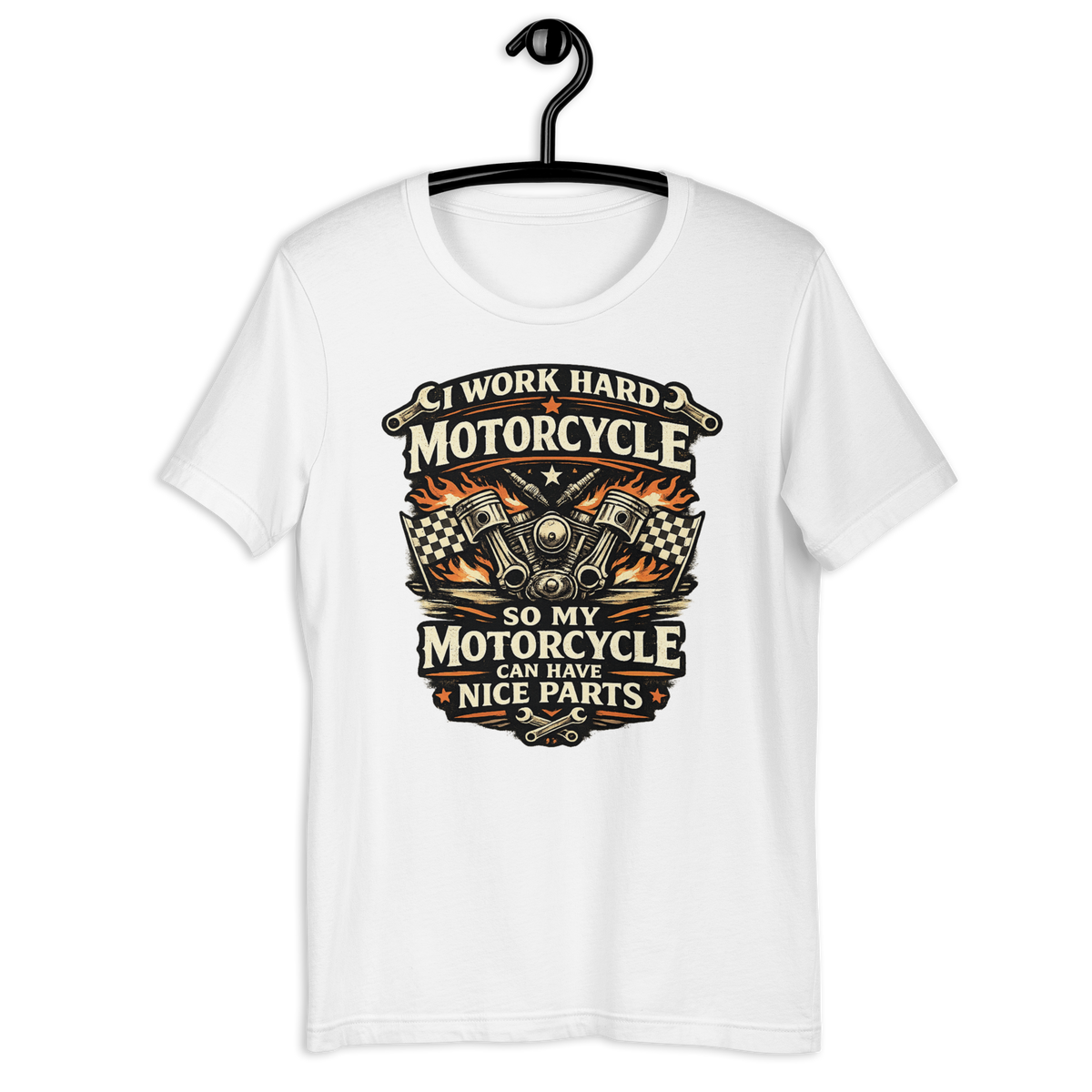 Biker motorcycle graphic t-shirt product image
