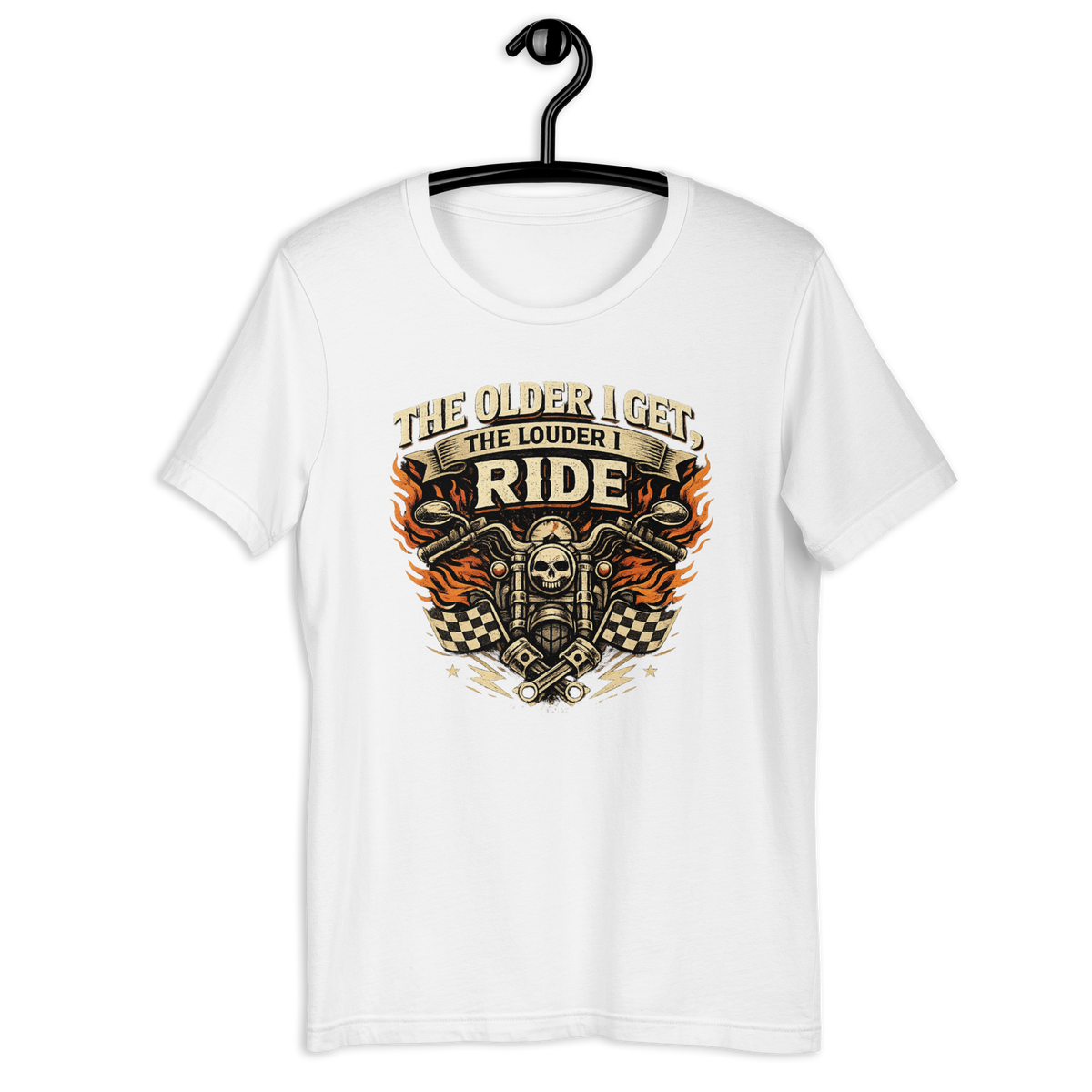 Biker motorcycle graphic t-shirt product image