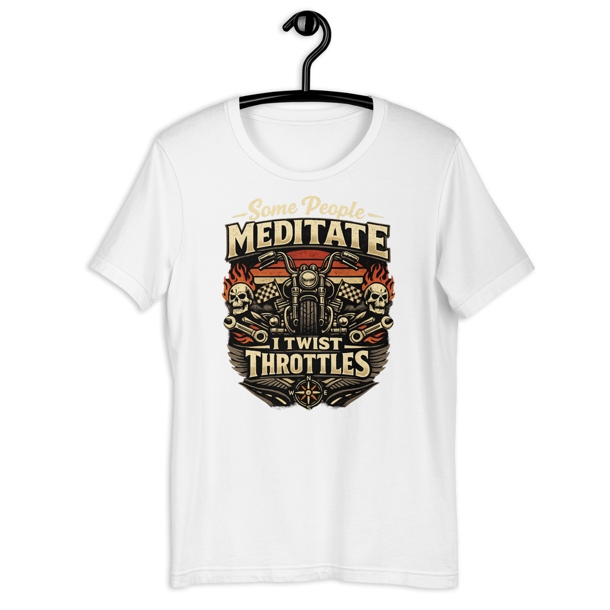 Biker motorcycle graphic t-shirt product image