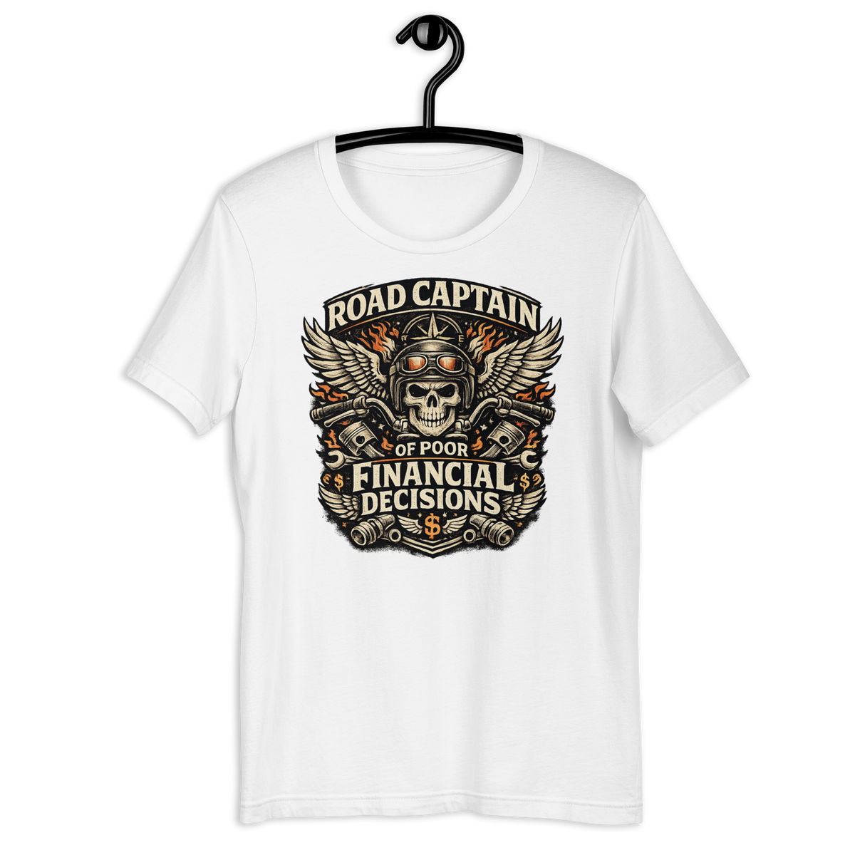 Biker motorcycle graphic t-shirt product image