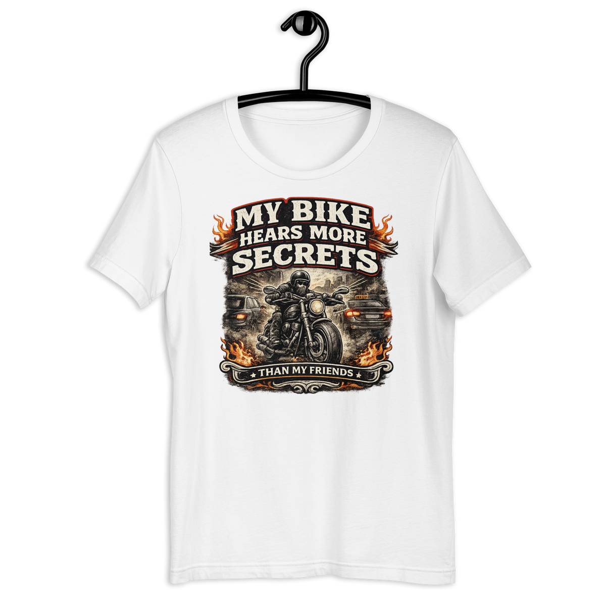 Biker motorcycle graphic t-shirt product image