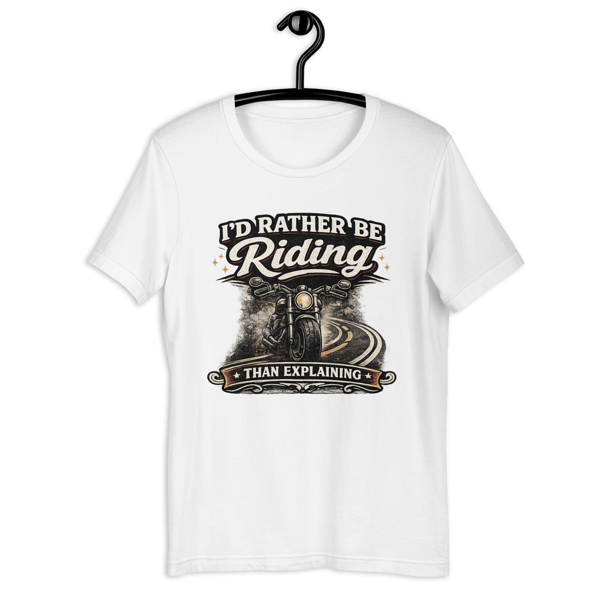 Biker motorcycle graphic t-shirt product image