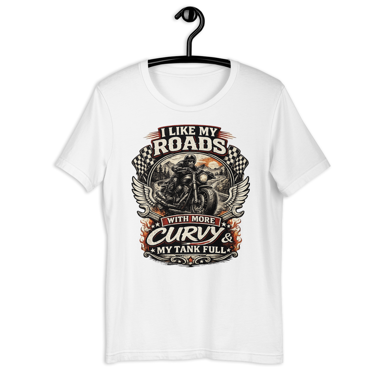 Biker motorcycle graphic t-shirt product image