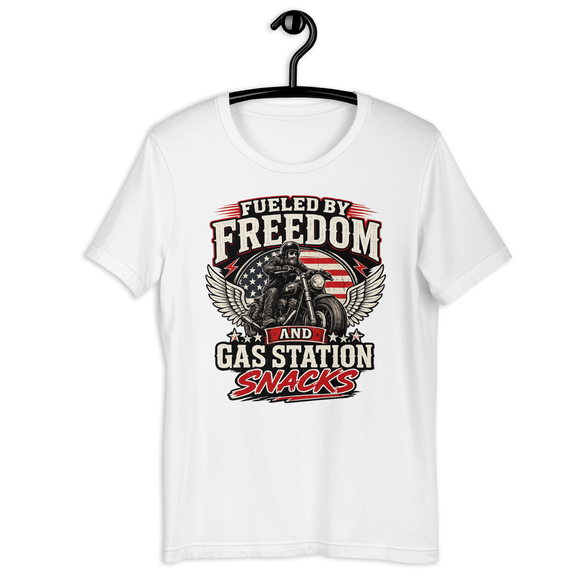 Biker motorcycle graphic t-shirt product image
