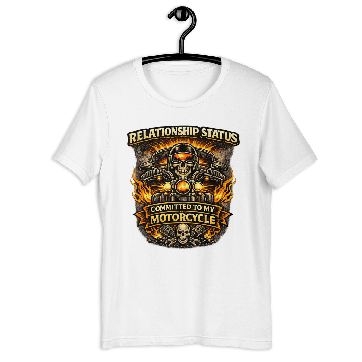Biker motorcycle graphic t-shirt product image