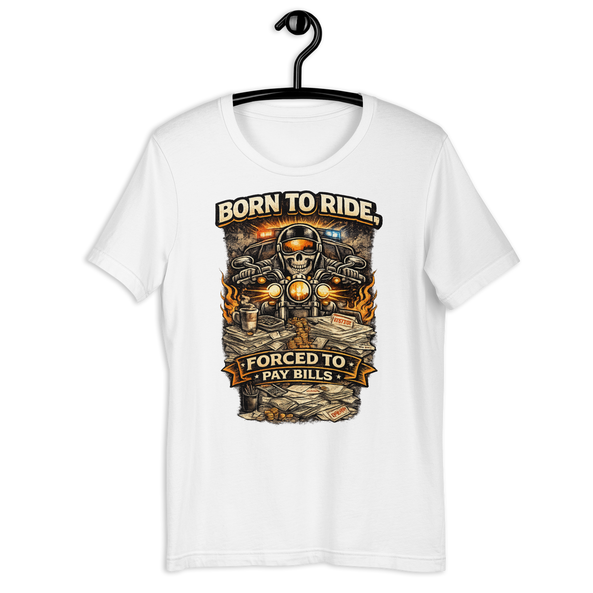 Biker motorcycle graphic t-shirt product image