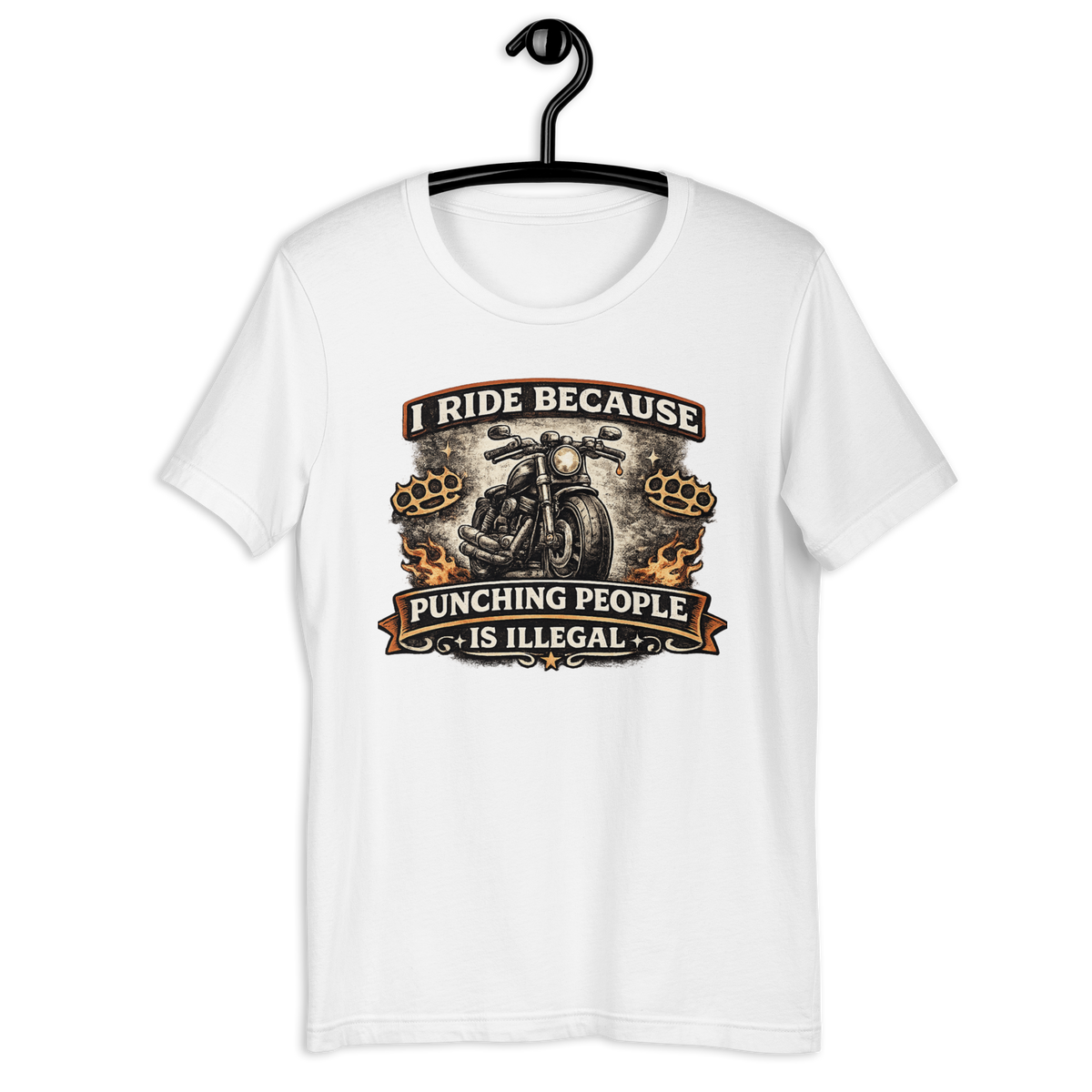 Biker motorcycle graphic t-shirt product image
