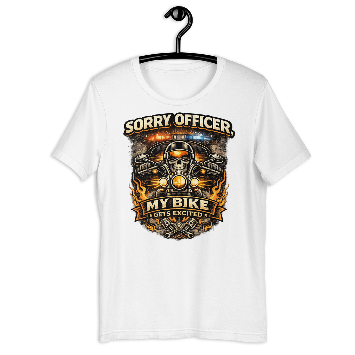 Biker motorcycle graphic t-shirt product image