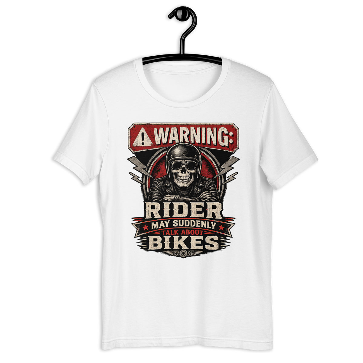 Biker motorcycle graphic t-shirt product image