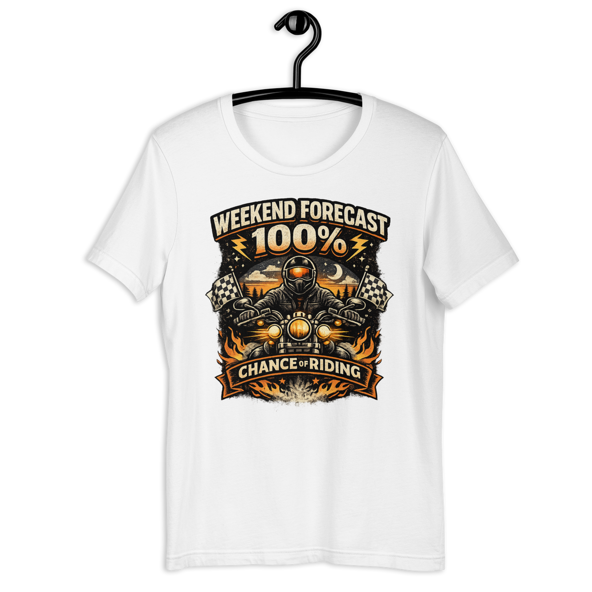 Biker motorcycle graphic t-shirt product image