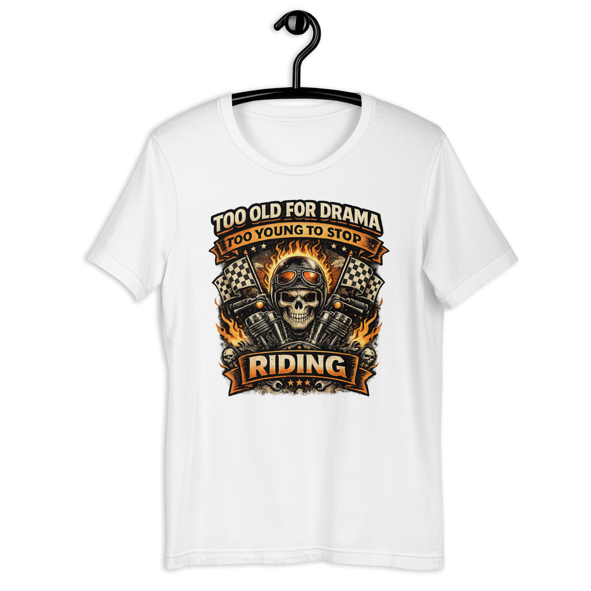 Biker motorcycle graphic t-shirt product image