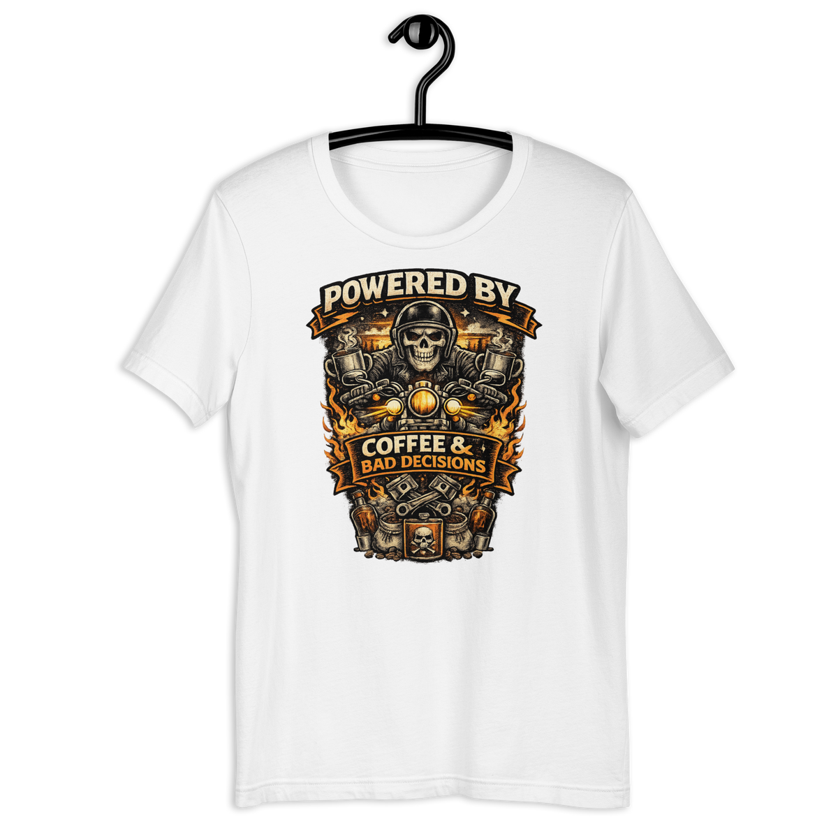 Biker motorcycle graphic t-shirt product image