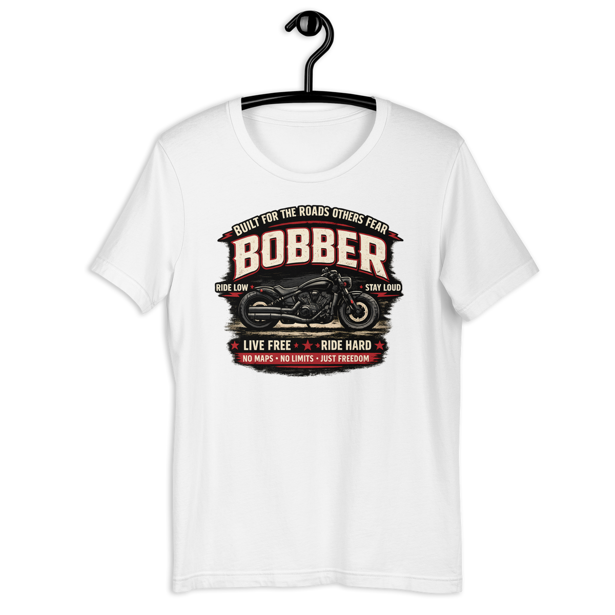 Biker motorcycle graphic t-shirt product image