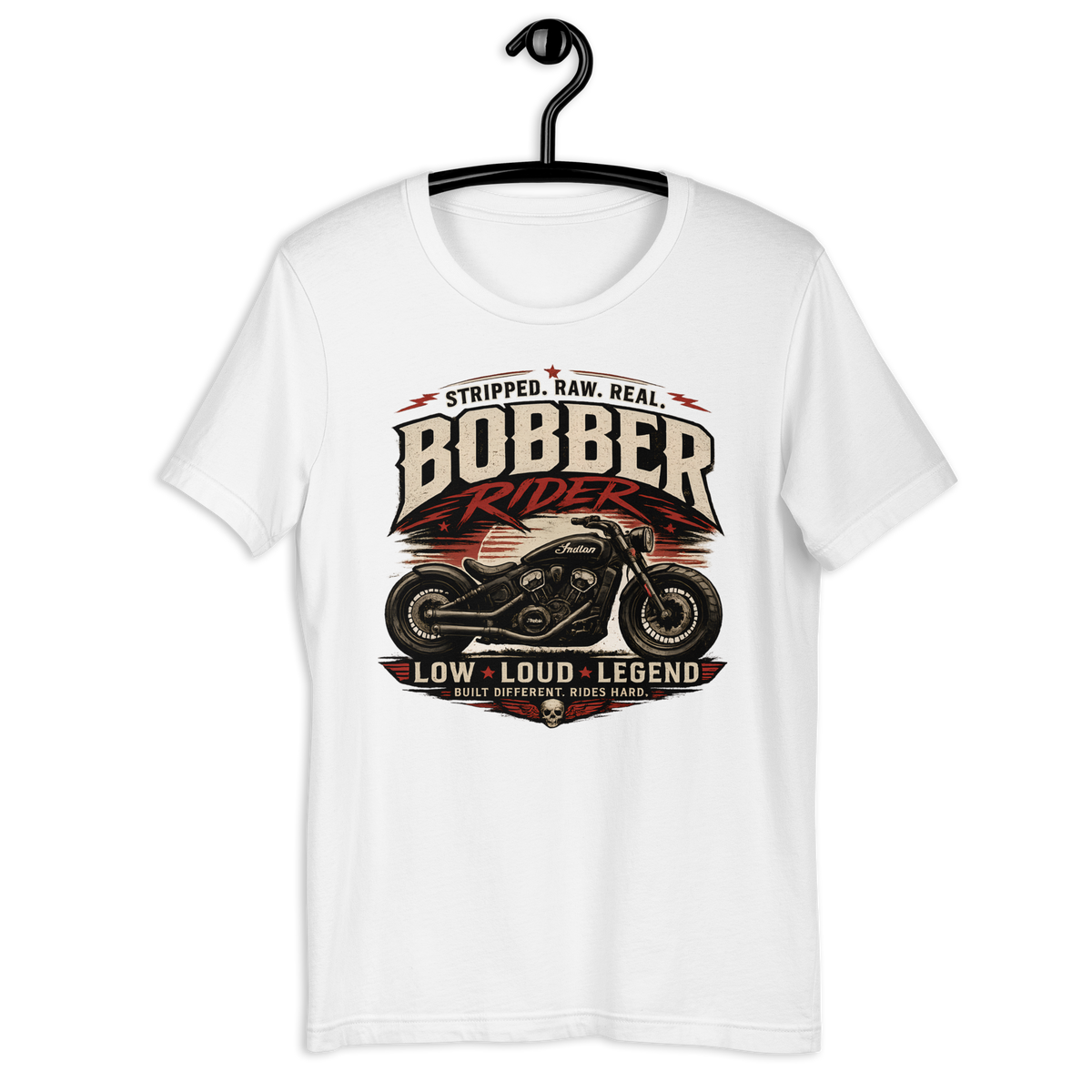 Biker motorcycle graphic t-shirt product image