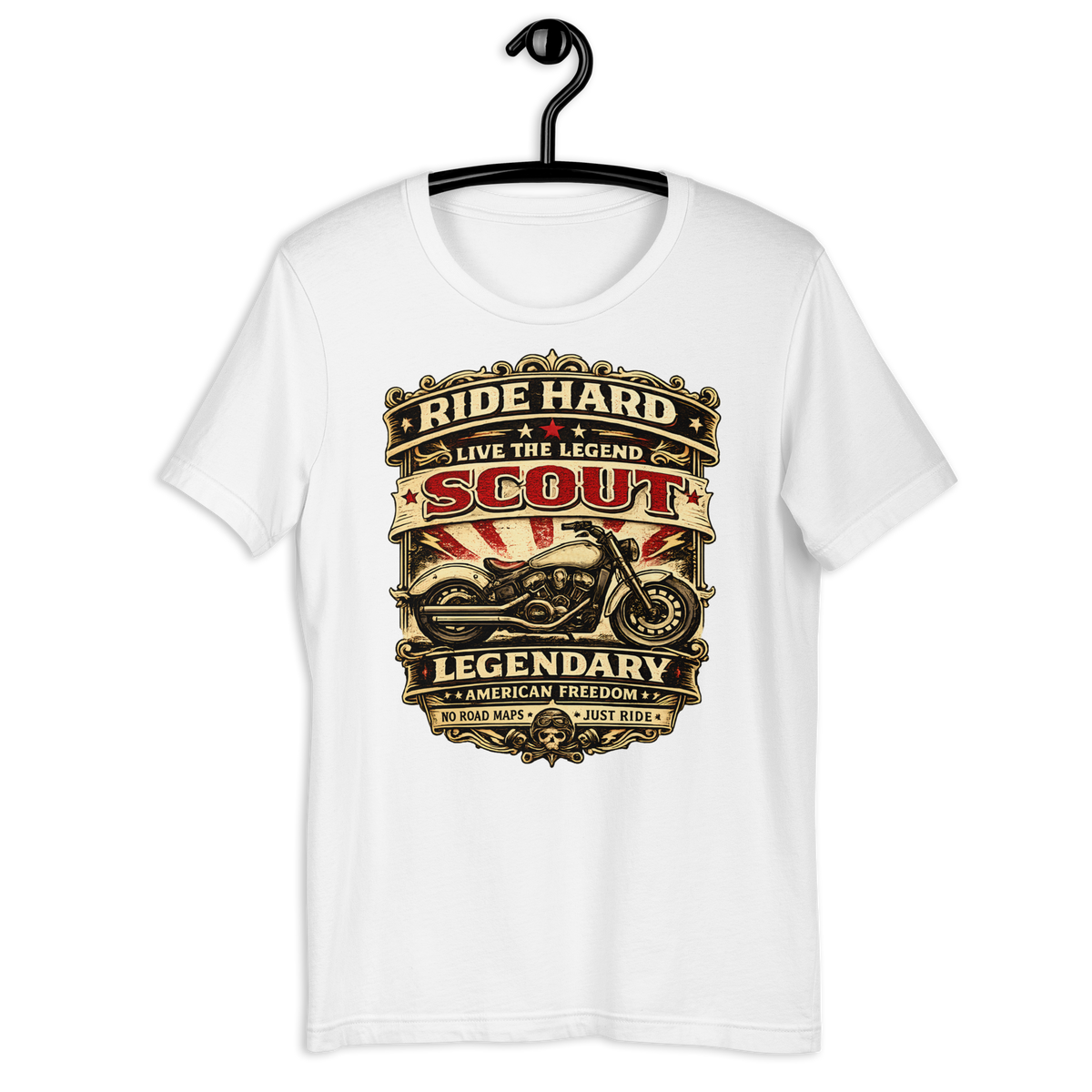 Biker motorcycle graphic t-shirt product image