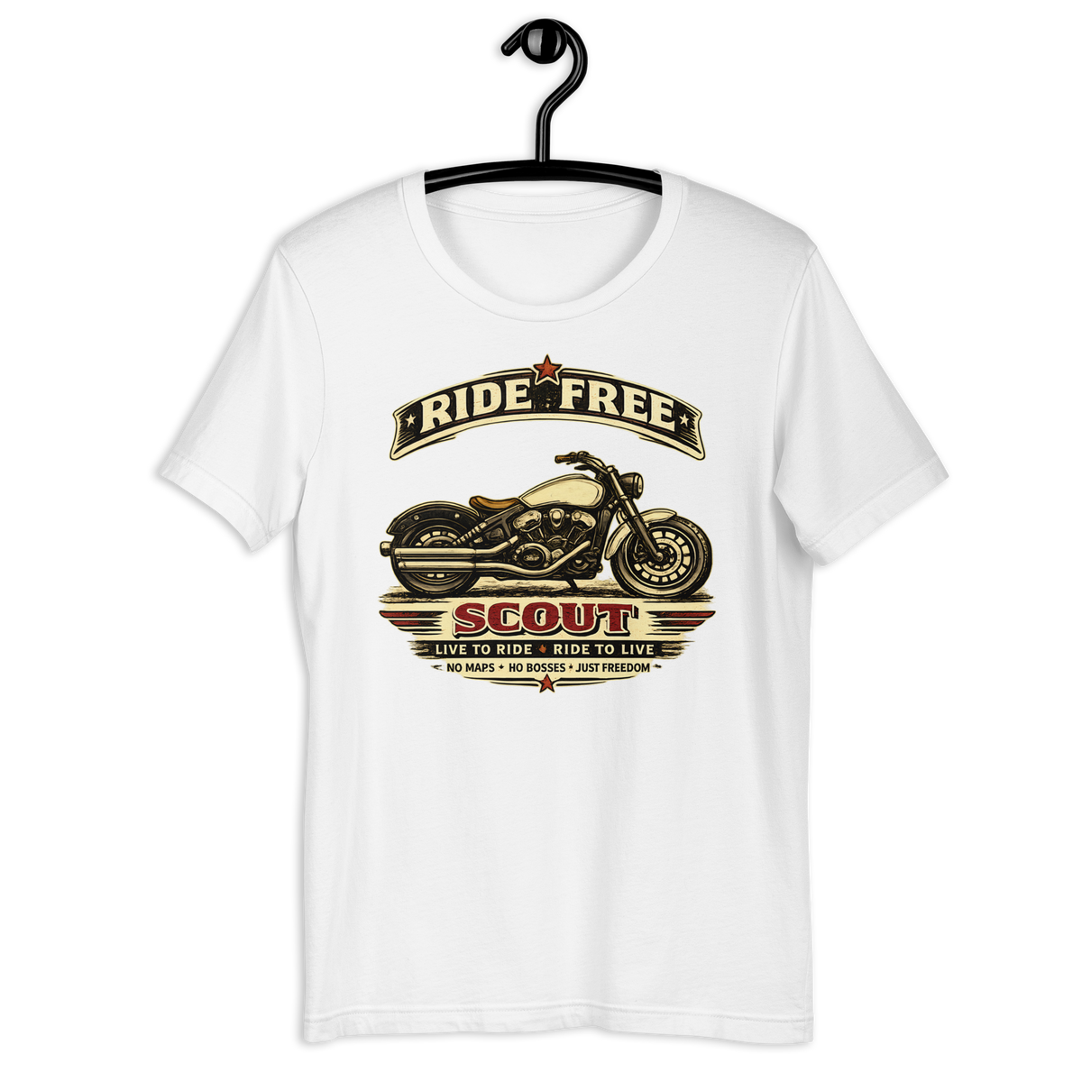 Unisex Indian Scout Ride Free Motorcycle Graphic Tee product image