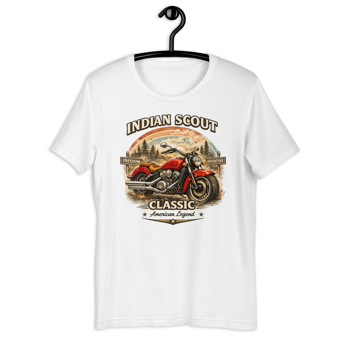 Unisex Indian Scout Classic American Legend Motorcycle Graphic Tee product image