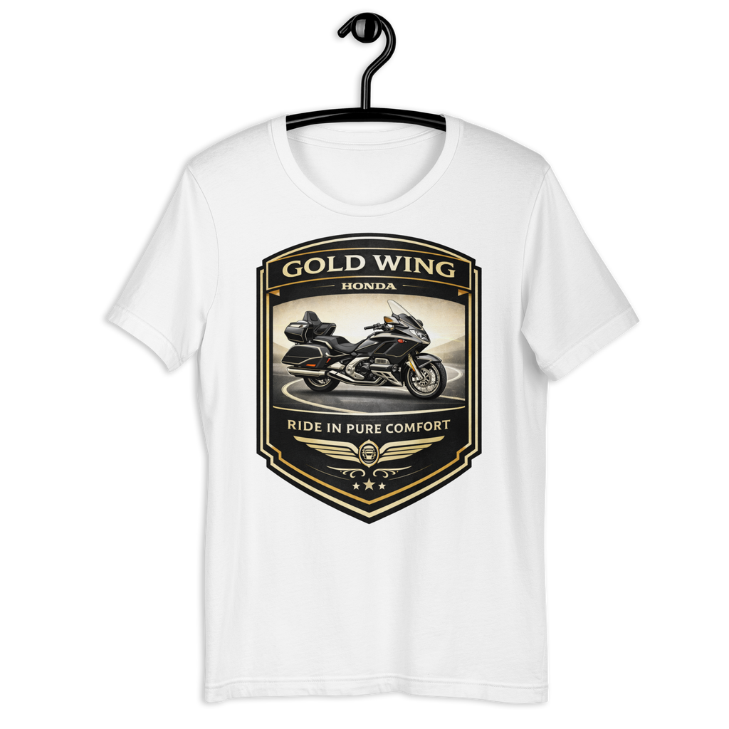 Unisex Gold Wing Ride In Pure Comfort Touring Motorcycle Graphic Tee product image