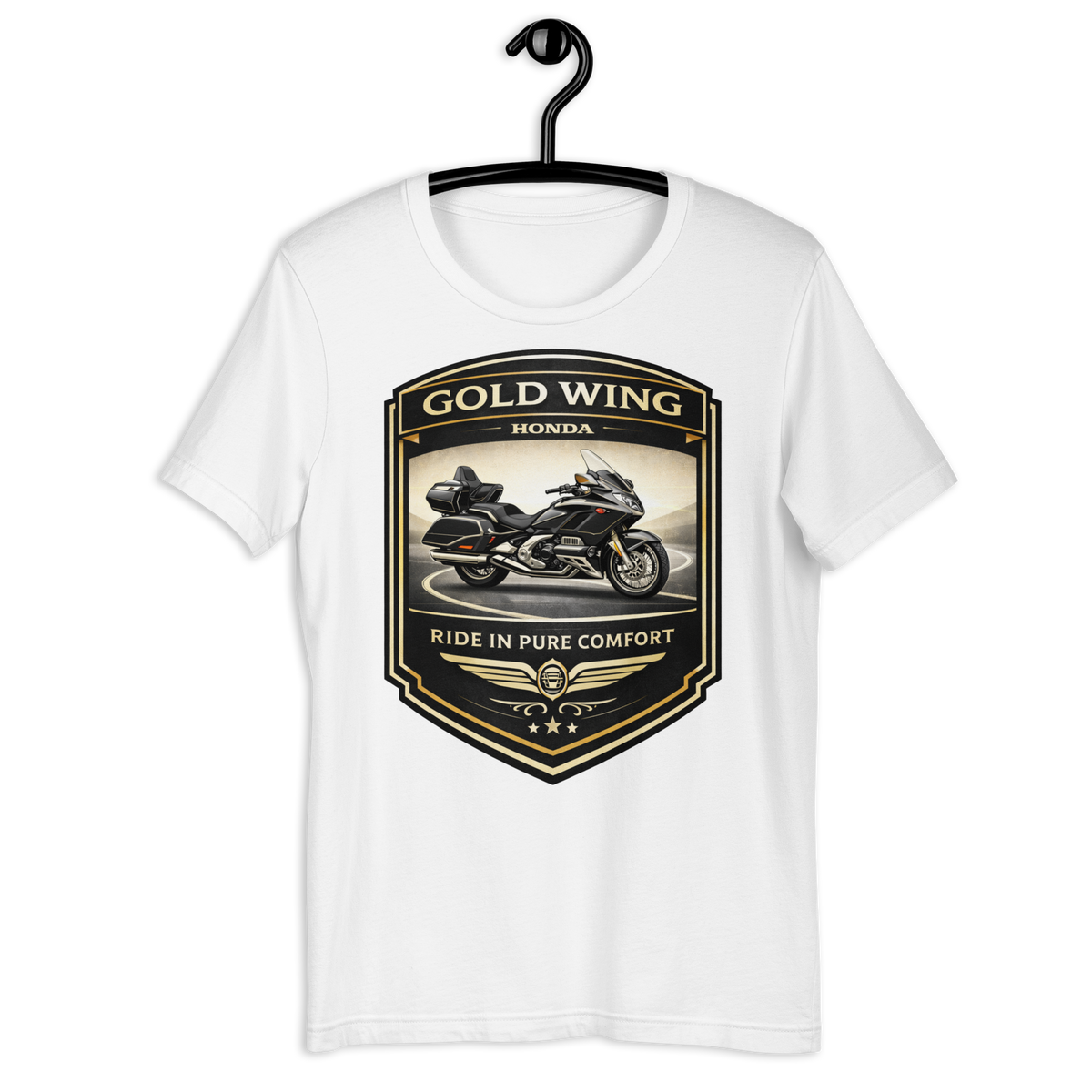 Unisex Gold Wing Ride In Pure Comfort Touring Motorcycle Graphic Tee product image