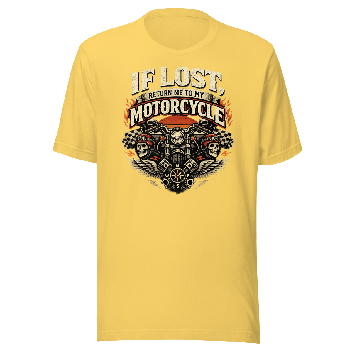 Biker motorcycle graphic t-shirt product image