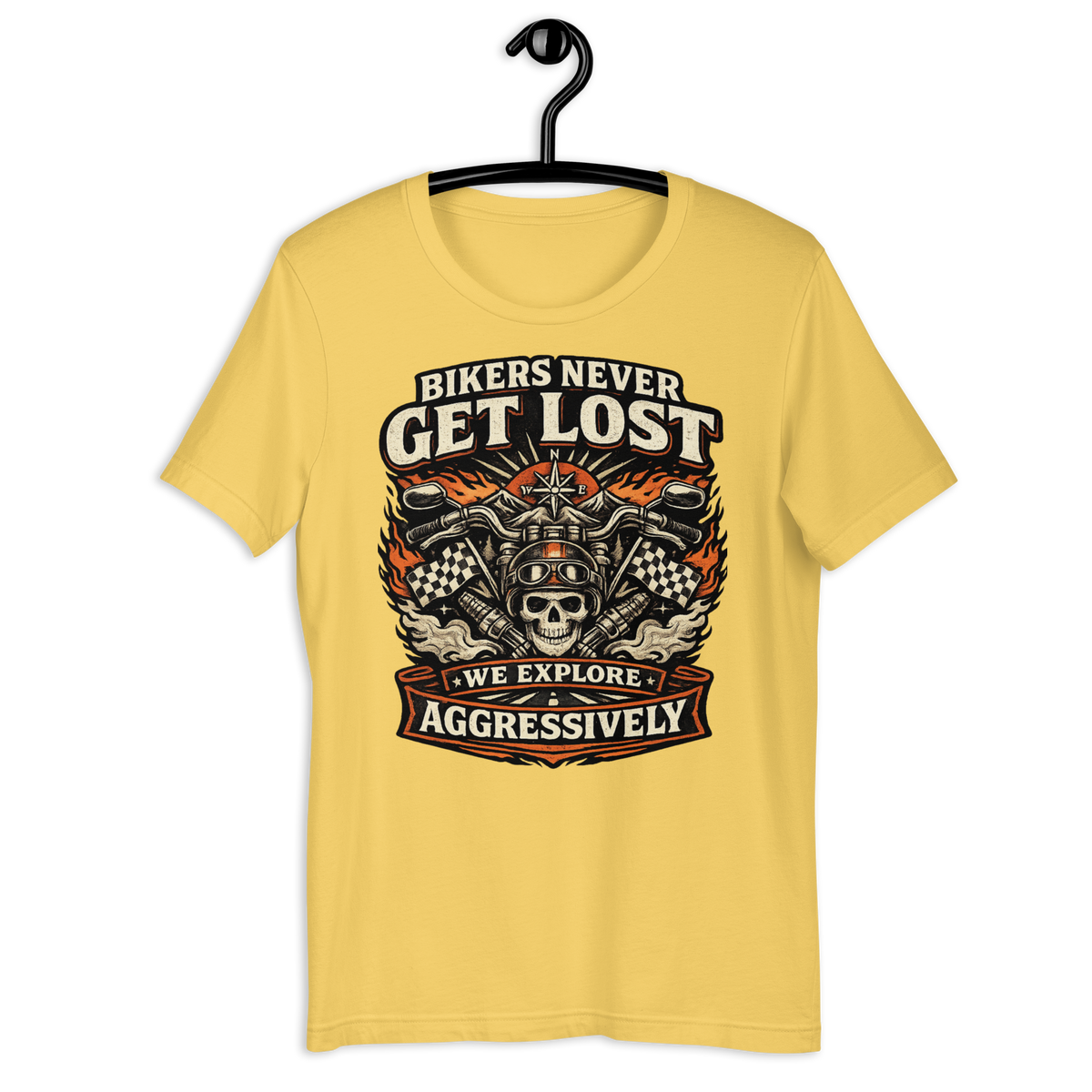 Biker motorcycle graphic t-shirt product image