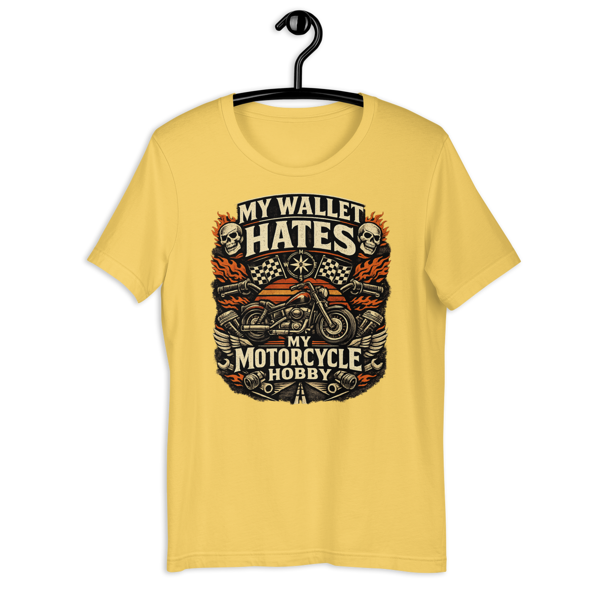 Biker motorcycle graphic t-shirt product image