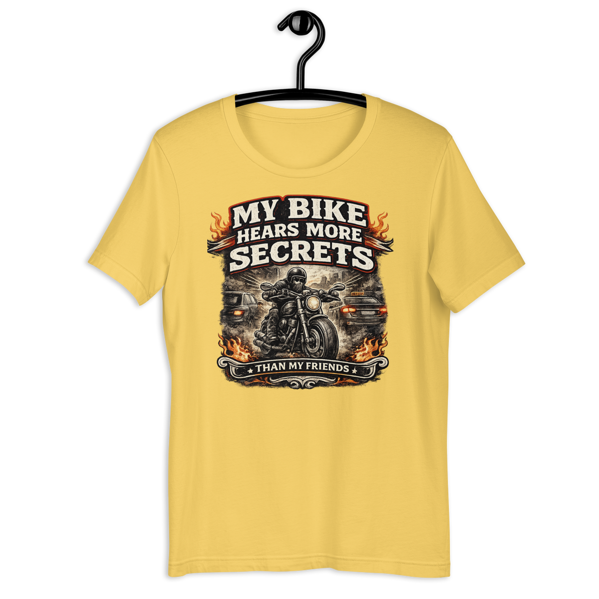 Biker motorcycle graphic t-shirt product image