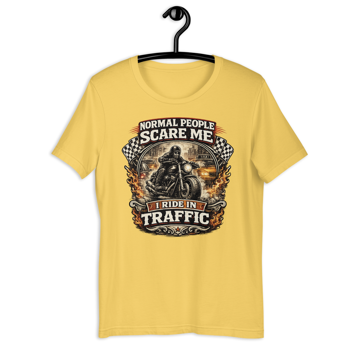 Biker motorcycle graphic t-shirt product image