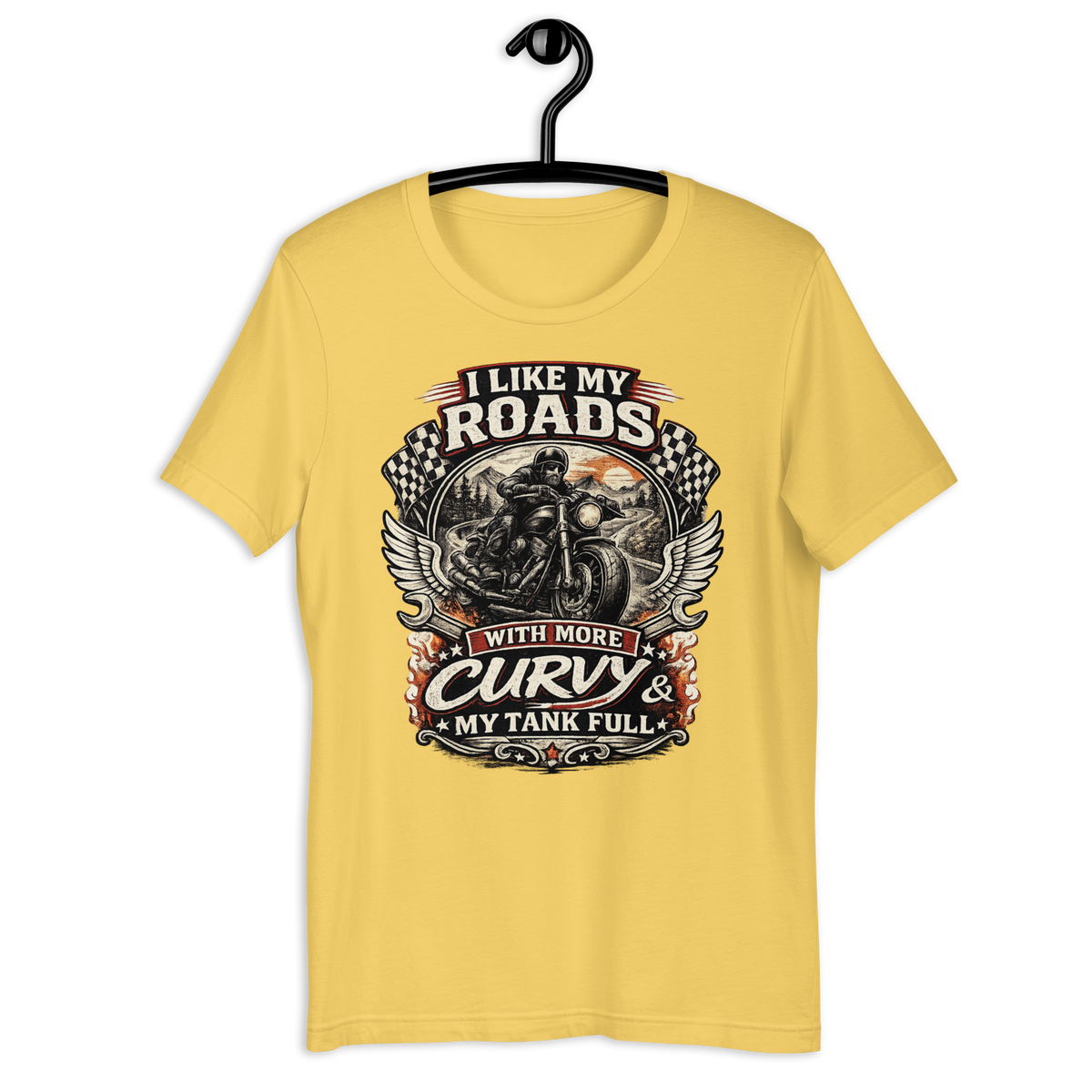 Biker motorcycle graphic t-shirt product image