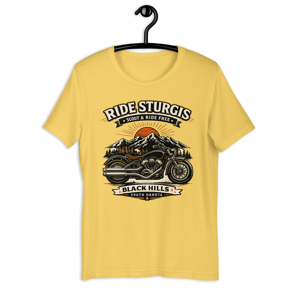 Unisex Sturgis Black Hills Ride Free Motorcycle Graphic Tee product image