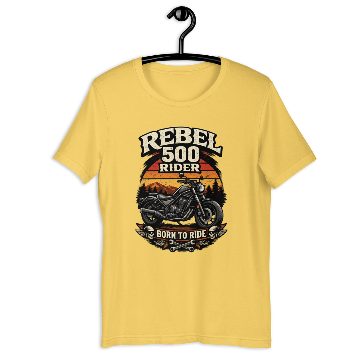 Unisex Rebel 500 Born To Ride Vintage Motorcycle Graphic Tee product image