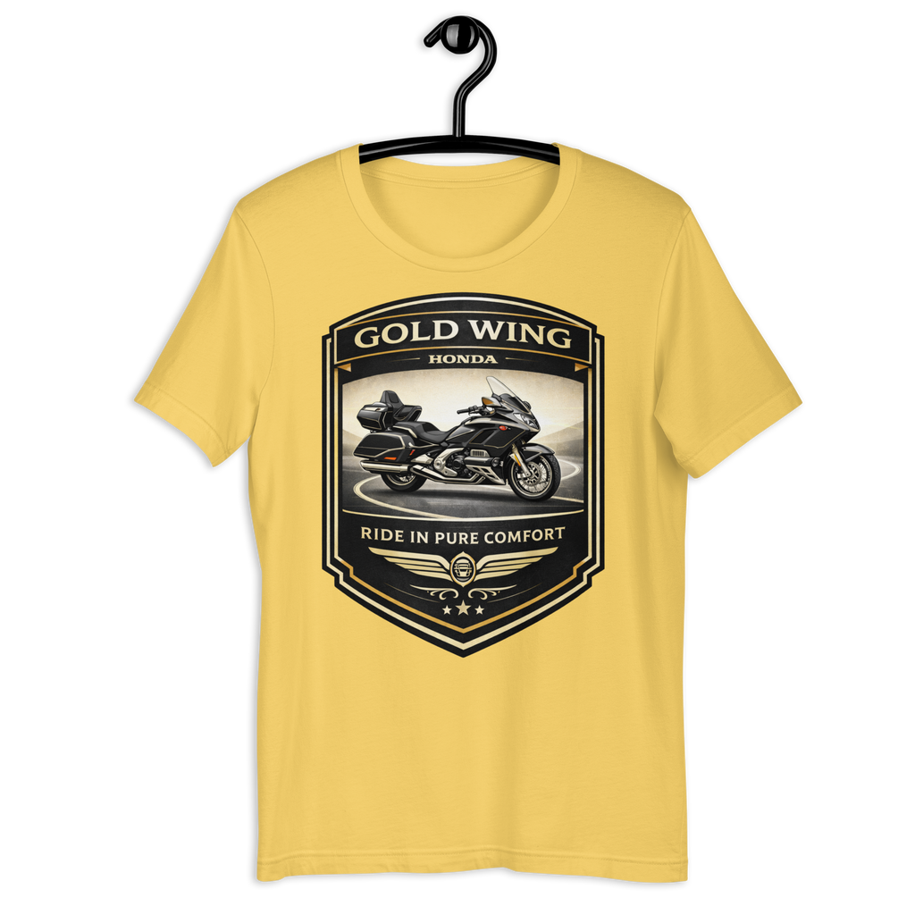 Unisex Gold Wing Ride In Pure Comfort Touring Motorcycle Graphic Tee product image