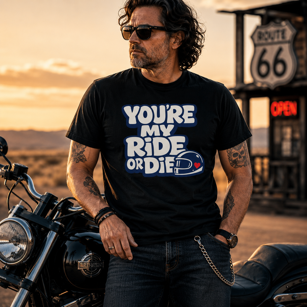 Unisex You're My Ride Or Die Funny Motorcycle Graphic Tee product image